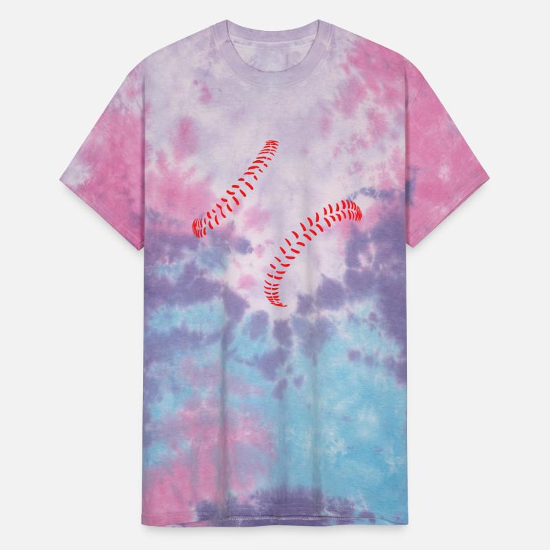 Baseball Seam Stitching In Red On A Plain