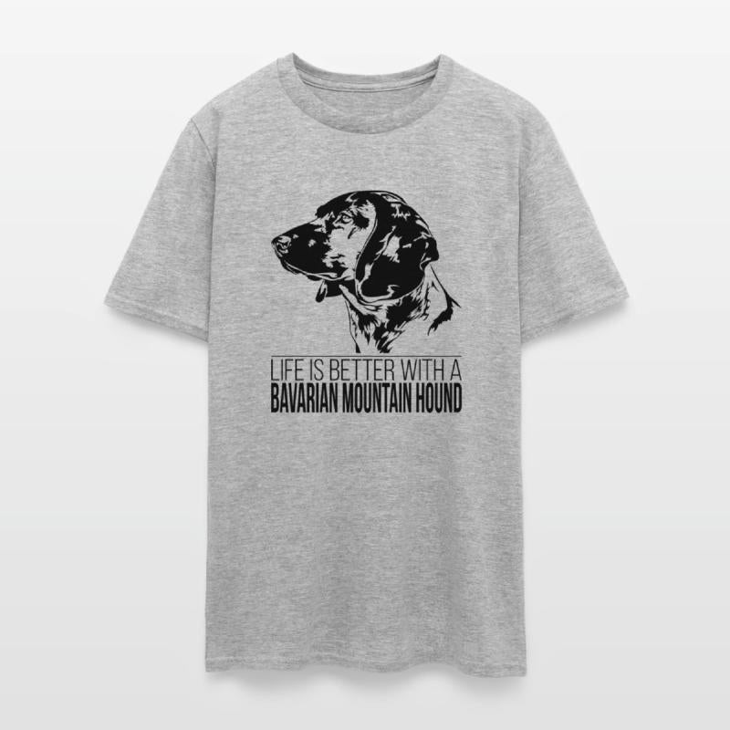 Bavarian Mountain Hound life is better dog saying