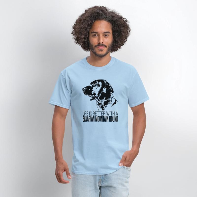 Bavarian Mountain Hound life is better dog saying