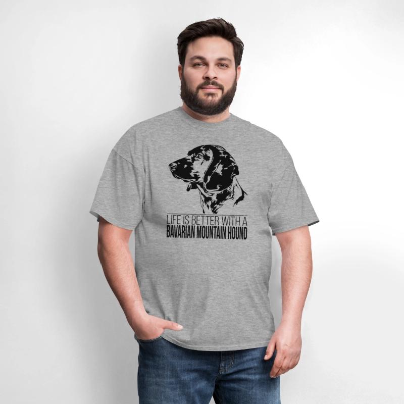 Bavarian Mountain Hound life is better dog saying