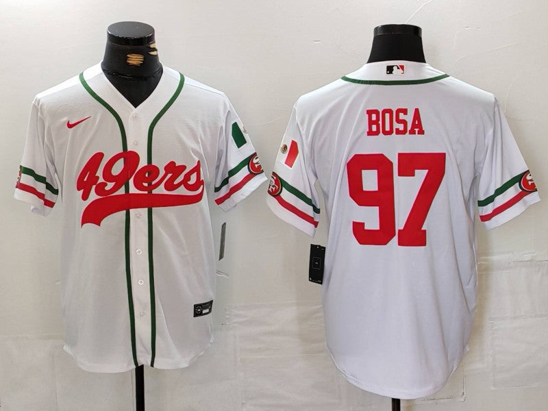 Men's San Francisco 49ers Nick Bosa #97 White Player Jerseys