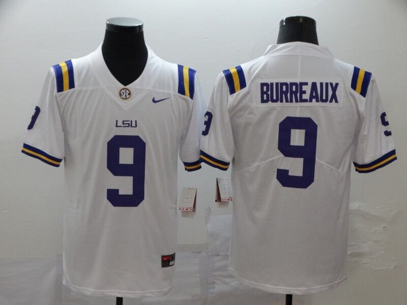 Men's Cincinnati Bengals Jeaux Burreaux #9 White Game Jerseys