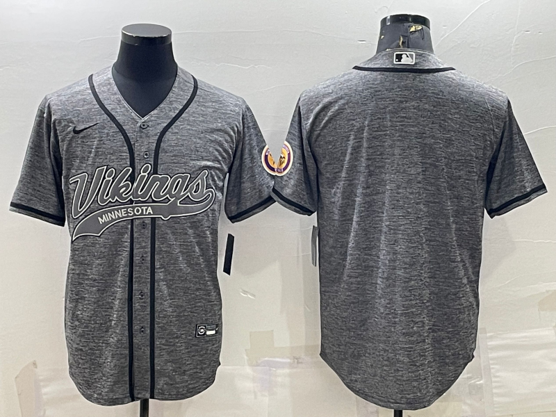 Men's Minnesota Vikings Gray Blank Jerseys