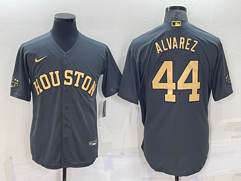 Men's Houston Astros Yordan Alvarez #44 Gray Replica Baseball Jerseys