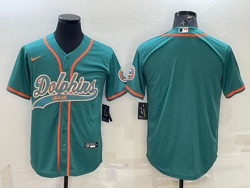 Men's Miami Dolphins Aqua Blank Jerseys