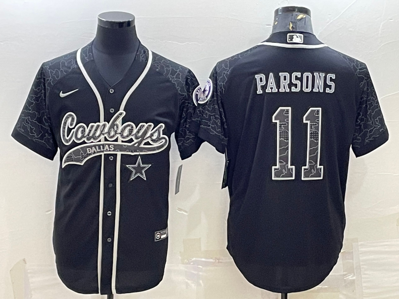 Men's Dallas Cowboys Micah Parsons #11 Black RFLCTV Limited Jerseys Joint Edition