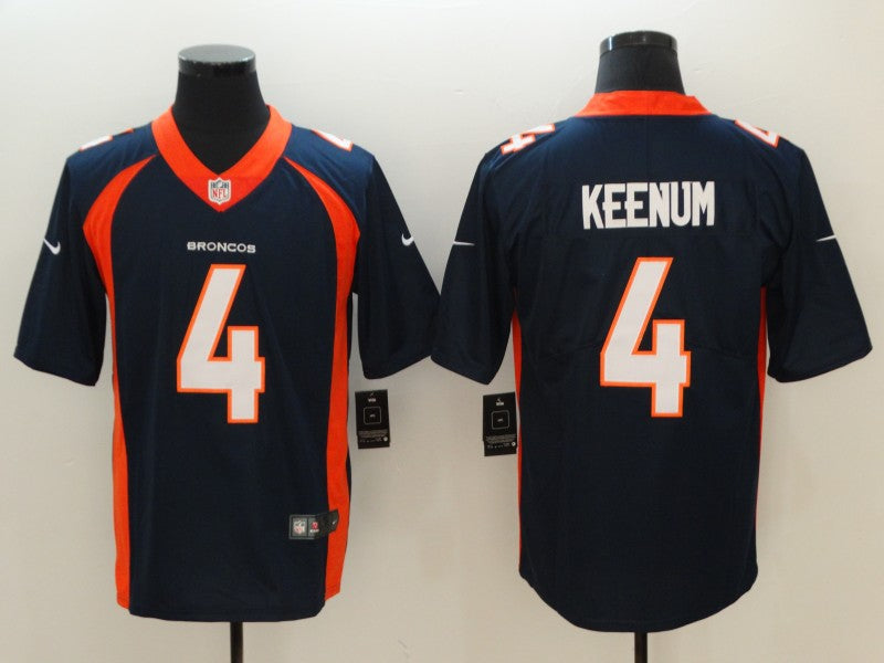 Men's Denver Broncos Case Keenum #4 Navy Game Jerseys