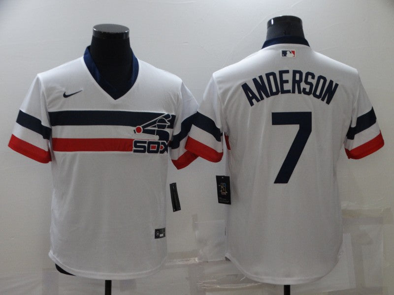 Men's Chicago White Sox Tim Anderson #7 White Authentic Game Jerseys