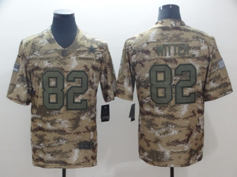 Men's Dallas Cowboys Jason Witten #82 Camouflage Game Jerseys