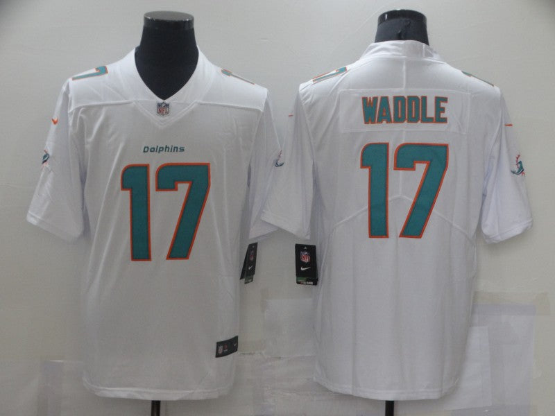 Men's Miami Dolphins Jaylen Waddle #17 White Game Jerseys