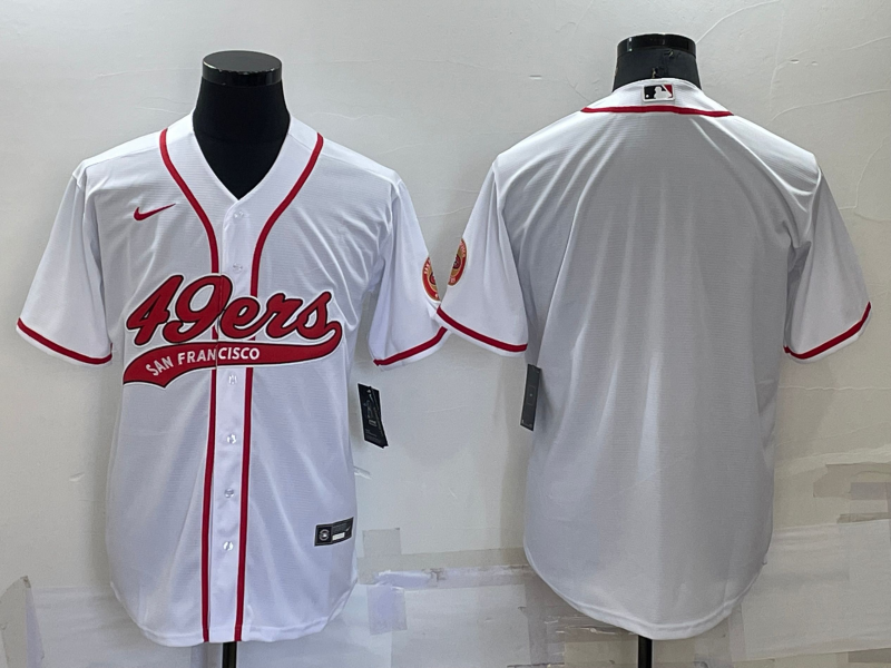 Men's San Francisco 49ers White Blank Jerseys