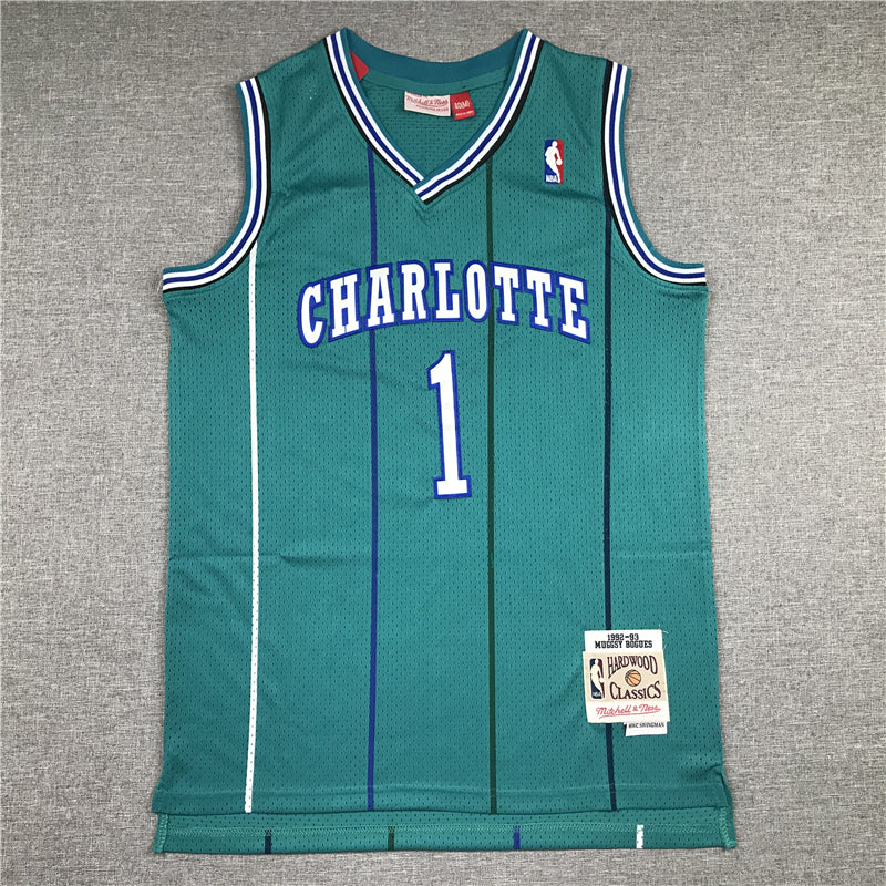 Men's Charlotte Hornets Muggsy Bogues 1992-93 Hardwood Classics Swingman Jerseys
