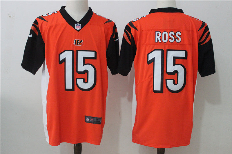 Men's Cincinnati Bengals John Ross #15 Orange Game Jerseys