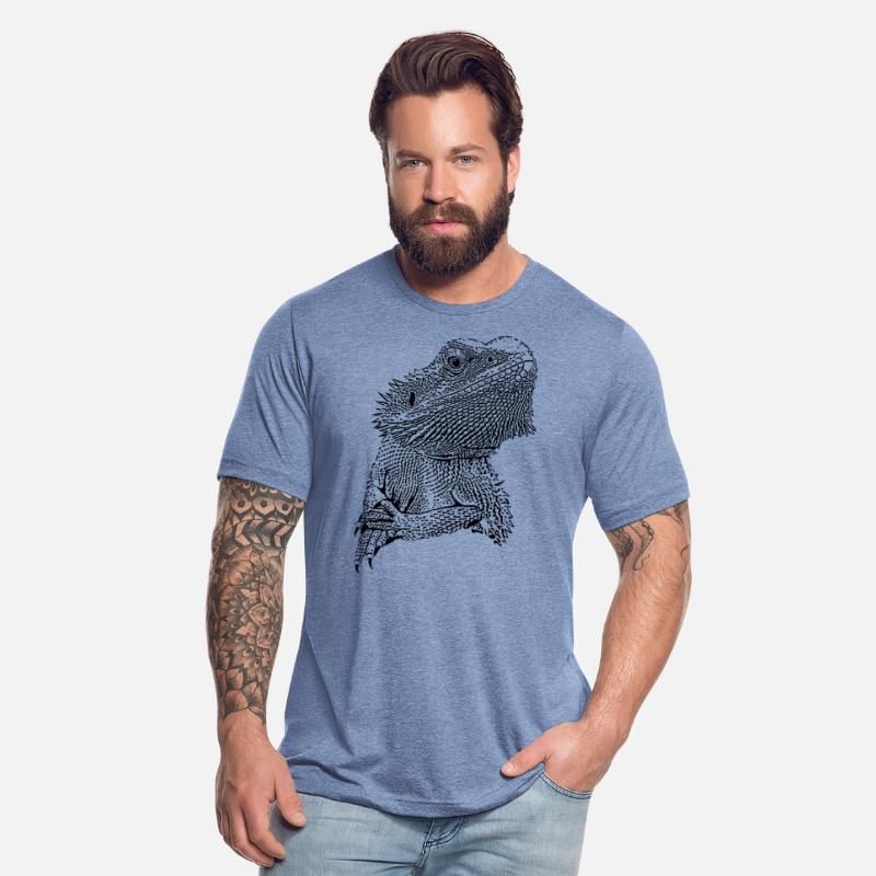 Bearded dragon portrait - black