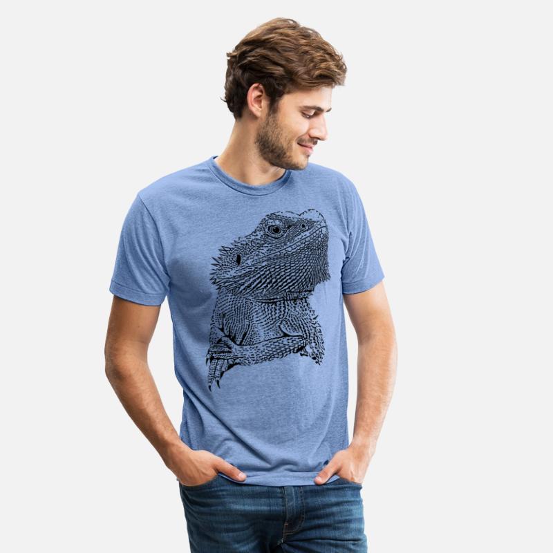 Bearded dragon portrait - black