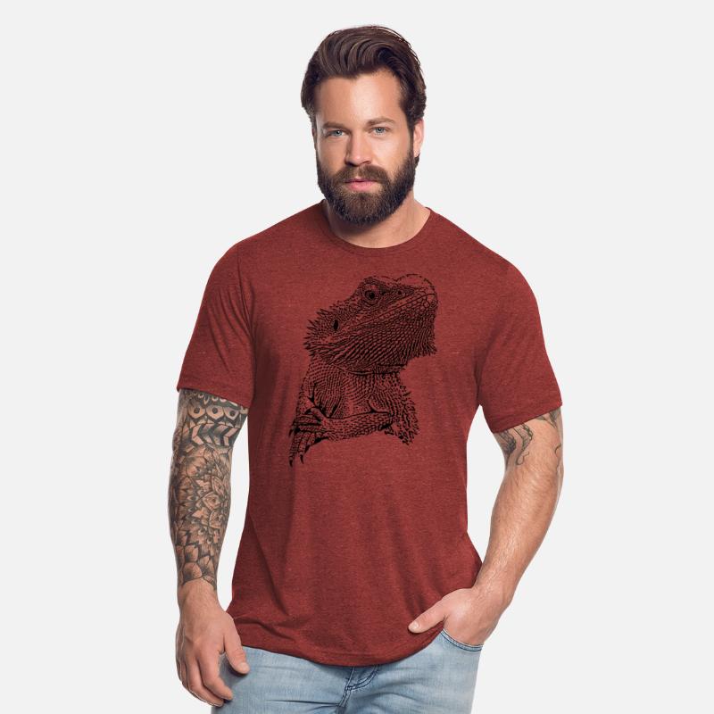 Bearded dragon portrait - black