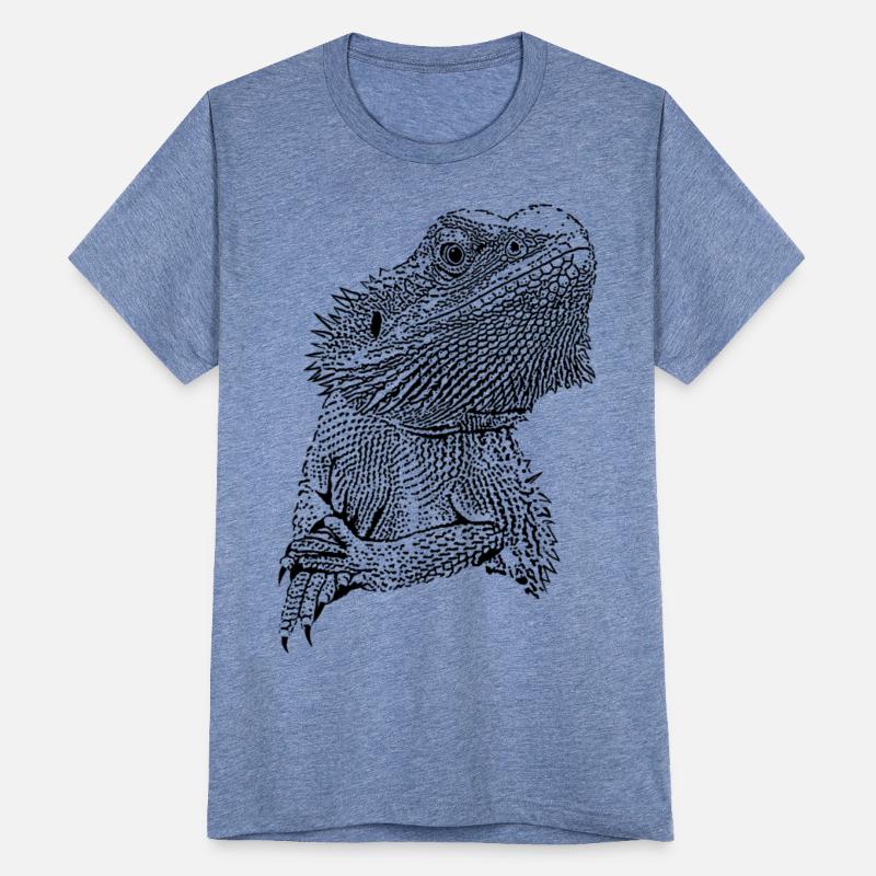 Bearded dragon portrait - black