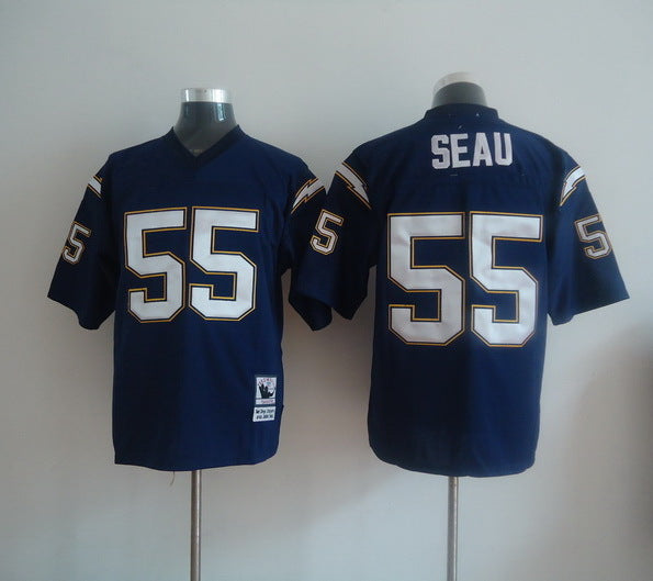 Men's San Diego Chargers Junior Seau Mitchell & Ness Royal Legacy Replica Jerseys