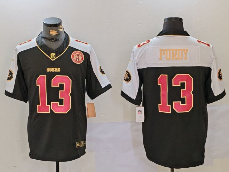 Men's San Francisco 49ers Brock Purdy #13 Black Alternate Player Jerseys