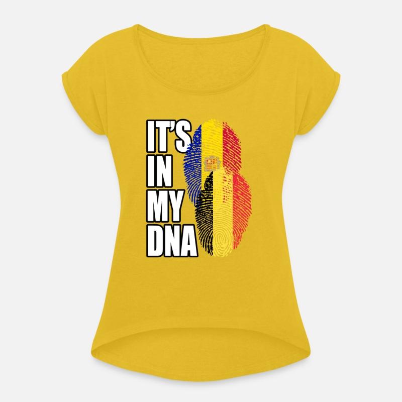 Belgian And Andorran Mix Heritage DNA Flag