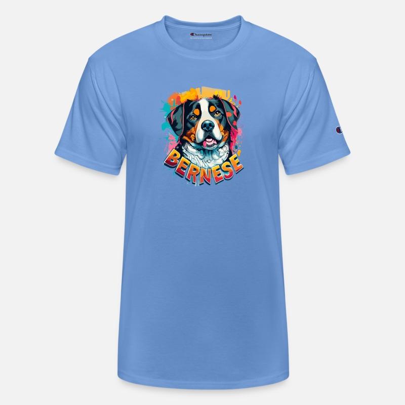 Bernese Mountain Dog Head Vibrant Color Splash