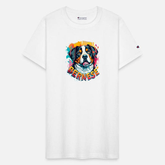 Bernese Mountain Dog Head Vibrant Color Splash