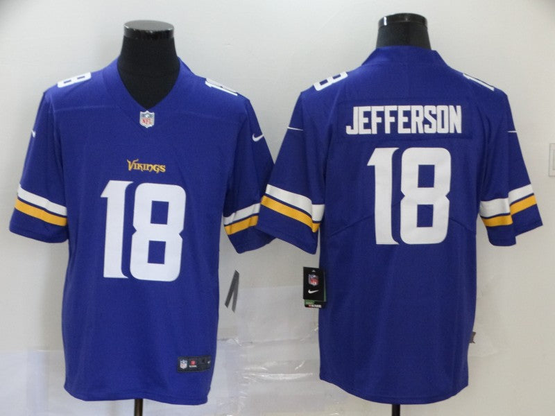 Men's Minnesota Vikings Justin Jefferson #18 Purple Player Game Jerseys