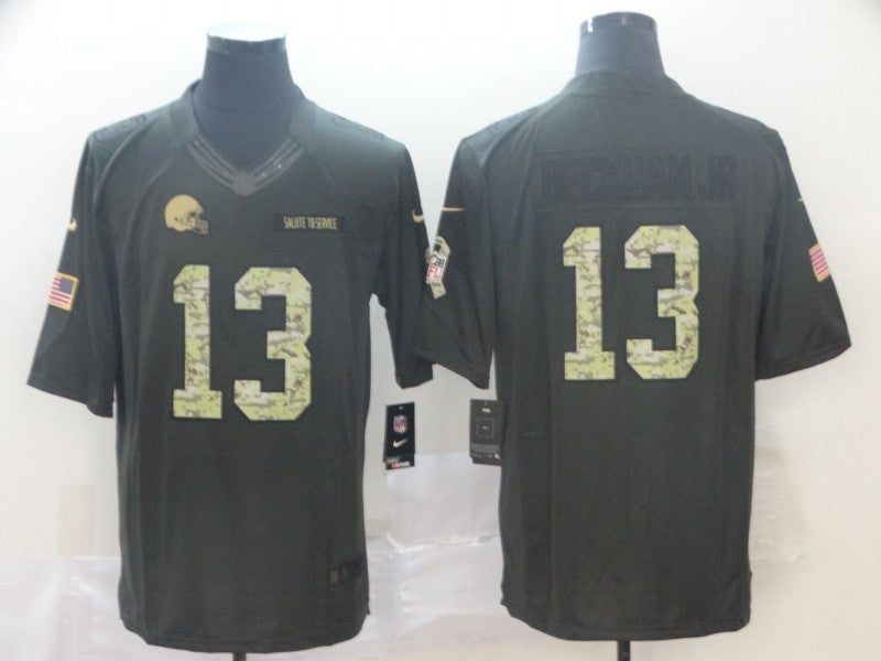 Men's Cleveland Browns #13 Odell Beckham Jr. Black Game Jerseys