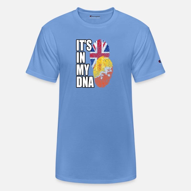 Bhutanese And British Mix Heritage DNA Flag