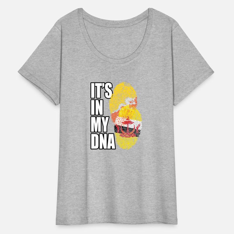 Bhutanese And Bruneian Mix Heritage DNA Flag