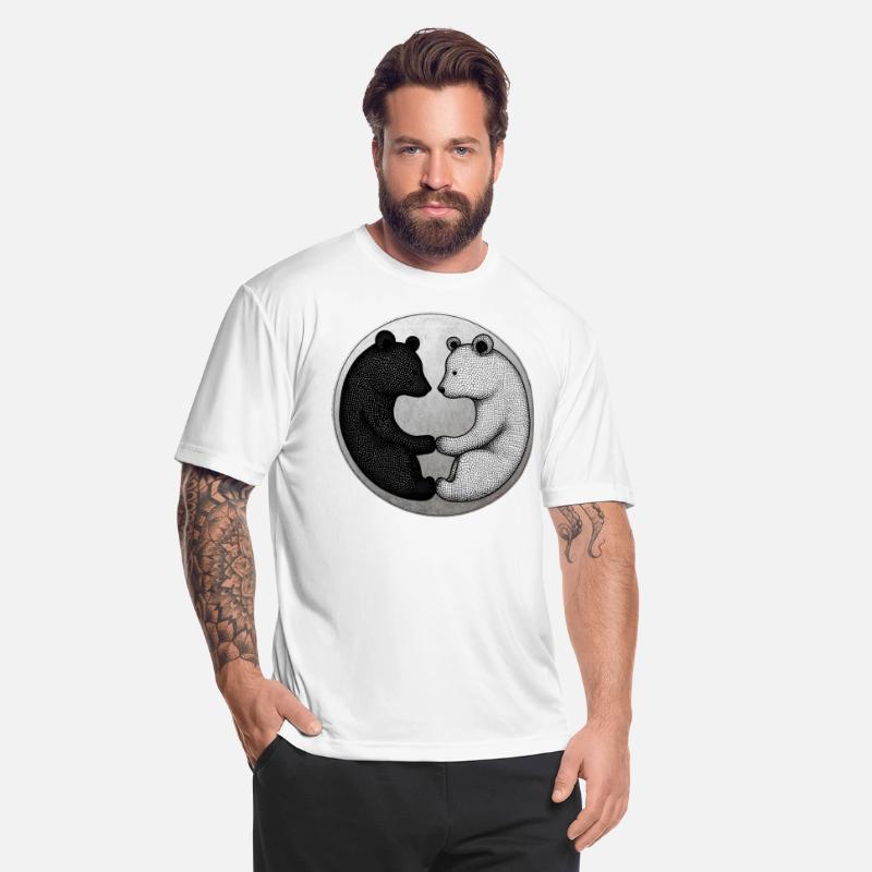 Black and white bears