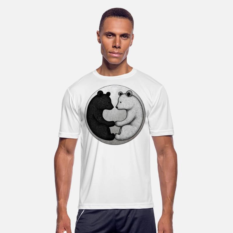 Black and white bears