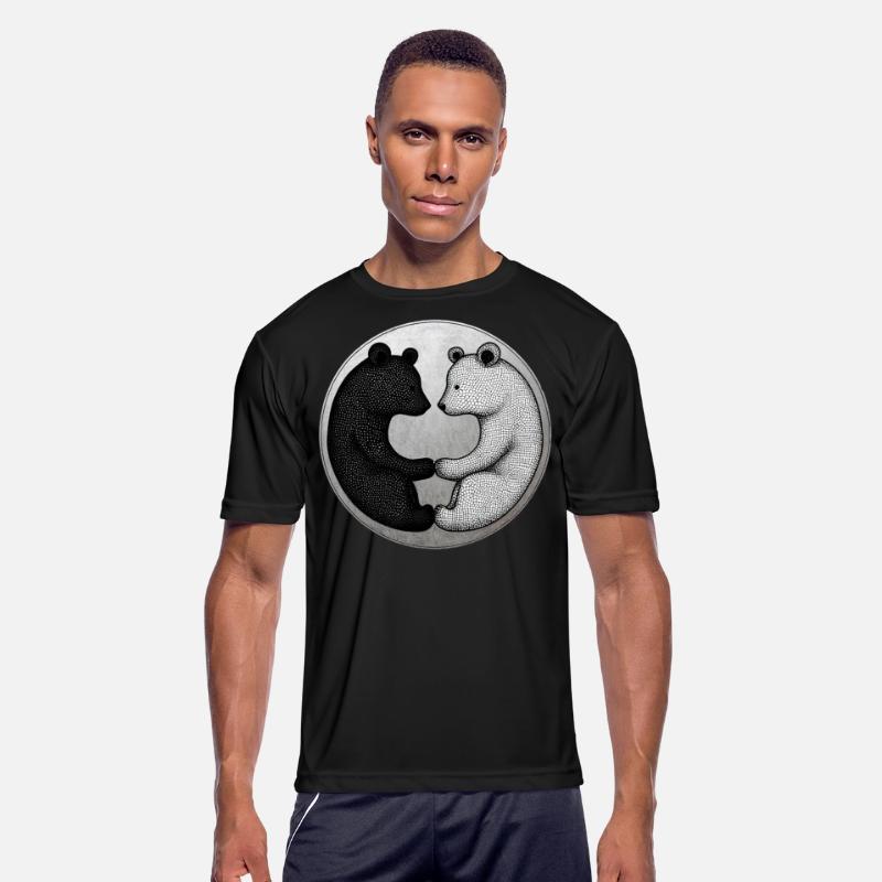 Black and white bears