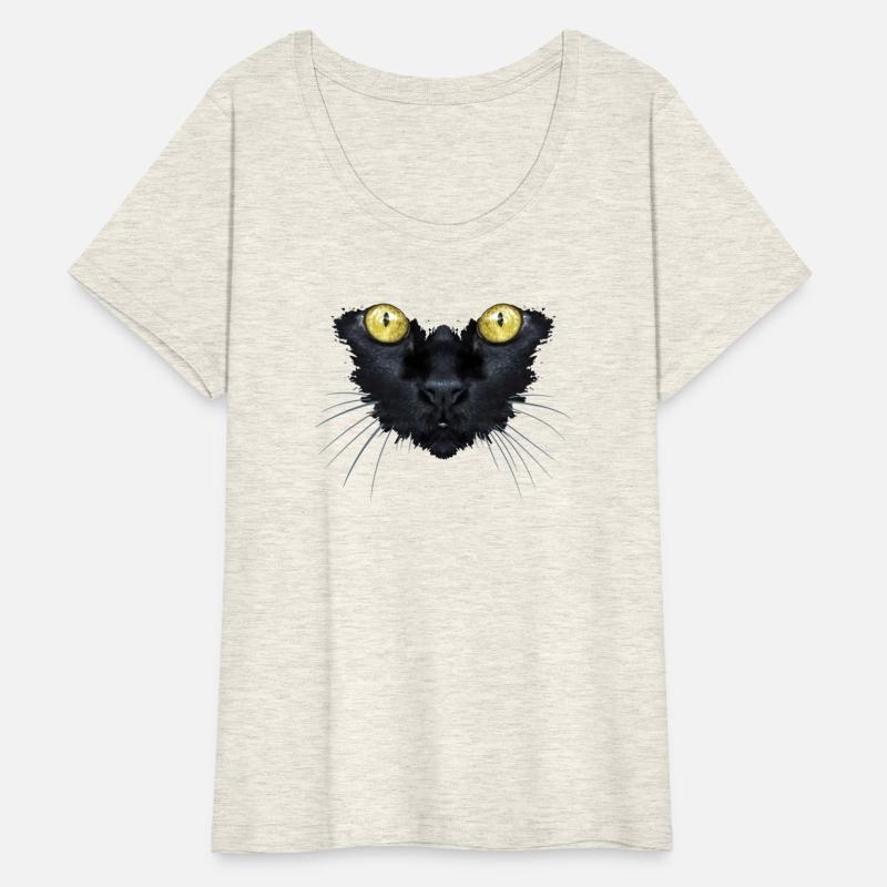 Black Ca Yellow Eyes Kitty Kitten Cat Face