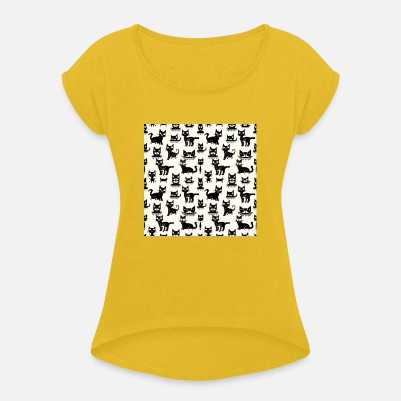 Black cats with purple eyes on beige background