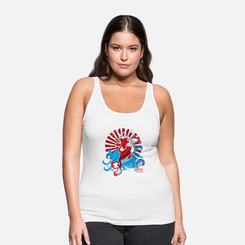 Black Red Illustrated Japanese Fish