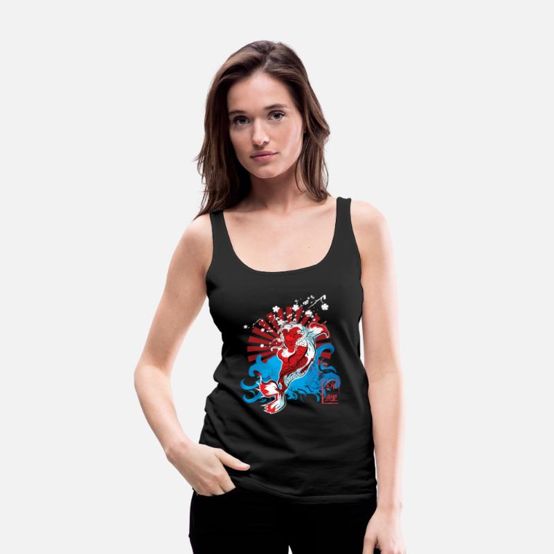 Black Red Illustrated Japanese Fish