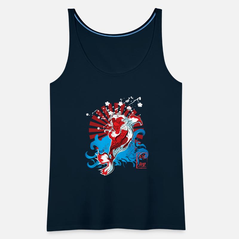 Black Red Illustrated Japanese Fish