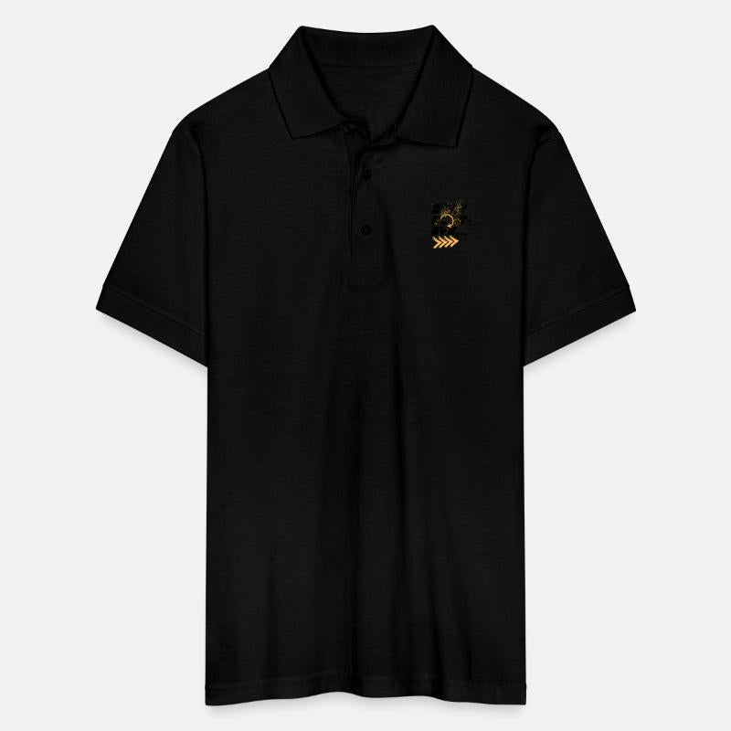 Bold Golden Grunge Arrows & Spiral Design