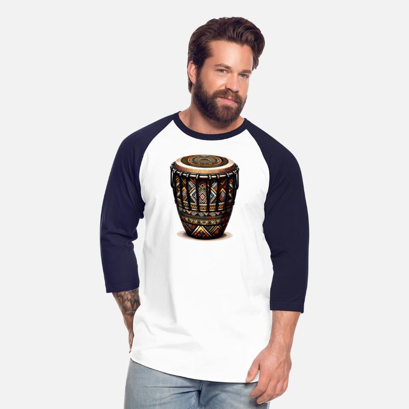Bongo Drum with Vibrant African Tribal Pattern