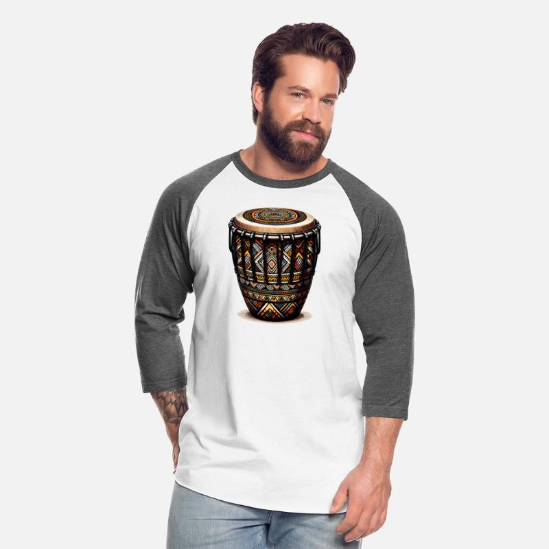 Bongo Drum with Vibrant African Tribal Pattern