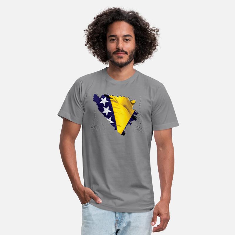 Bosnia Flag in Bosnia Map EN