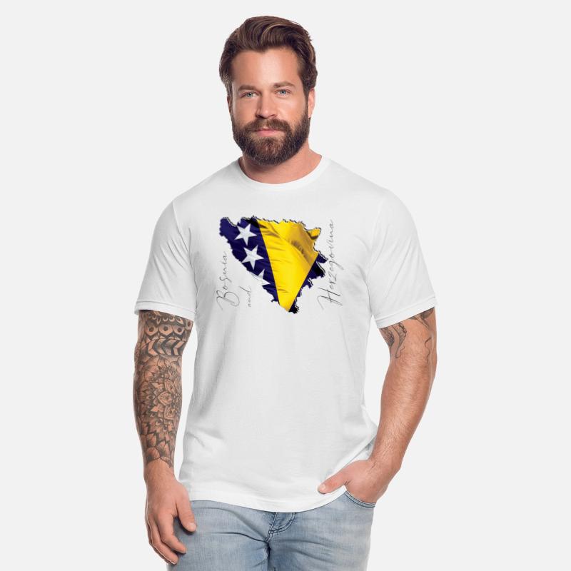 Bosnia Flag in Bosnia Map EN