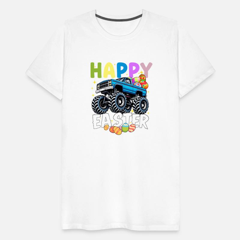 Boys Happy Easter Monster Truck Easter Eggs Toddle