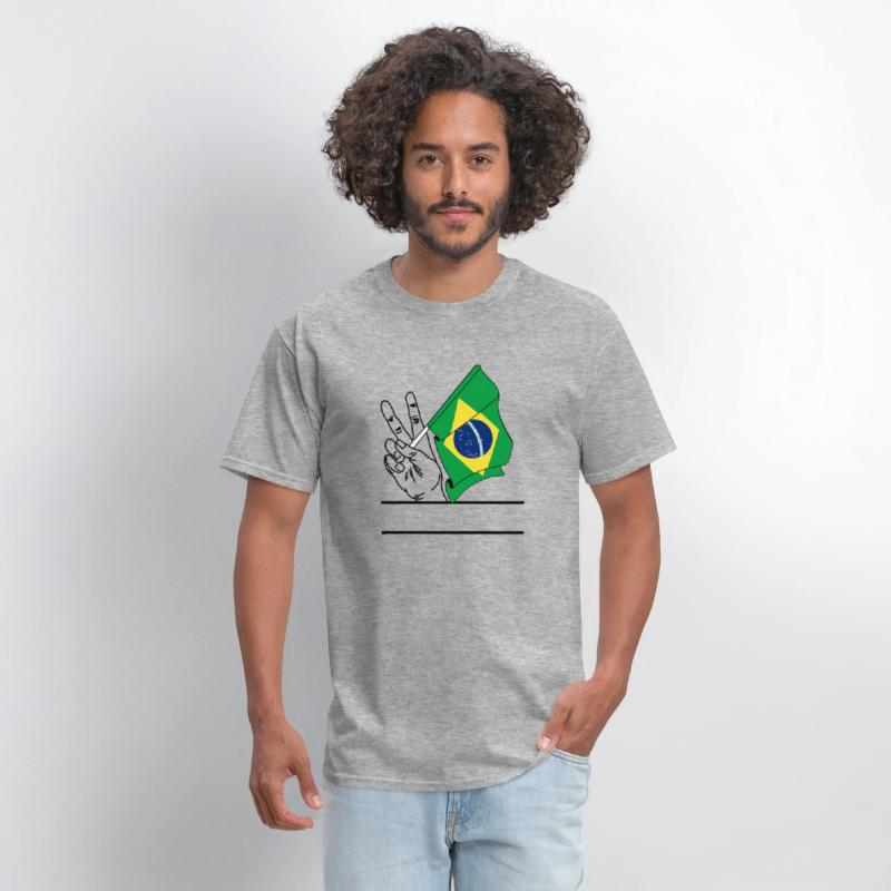Brazil flag transparent peace sign text space