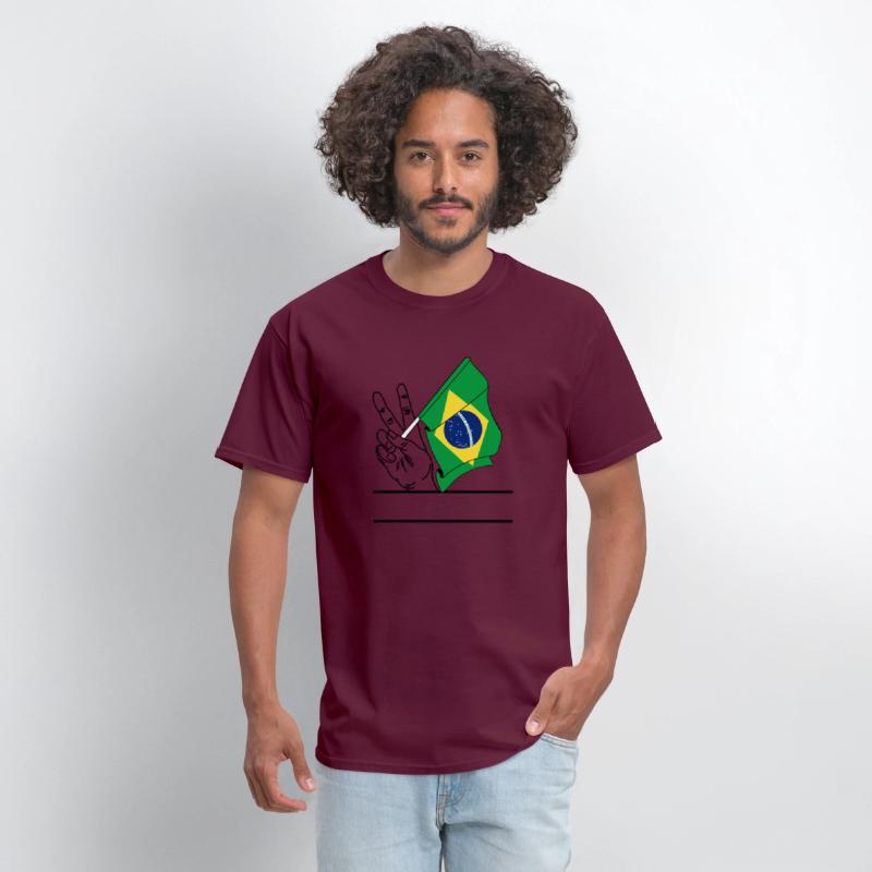 Brazil flag transparent peace sign text space