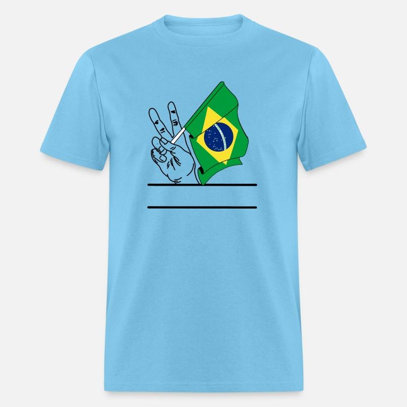 Brazil flag transparent peace sign text space