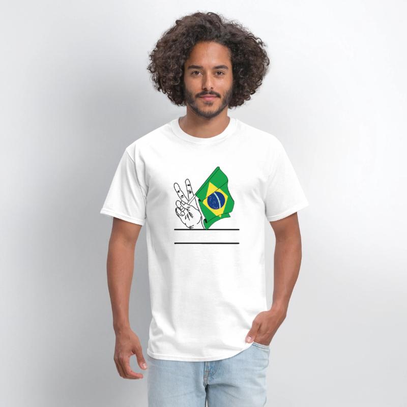 Brazil flag transparent peace sign text space