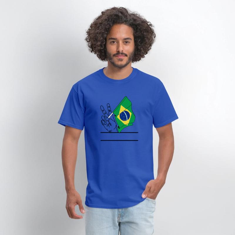 Brazil flag transparent peace sign text space