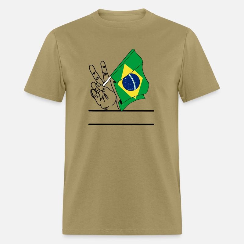 Brazil flag transparent peace sign text space